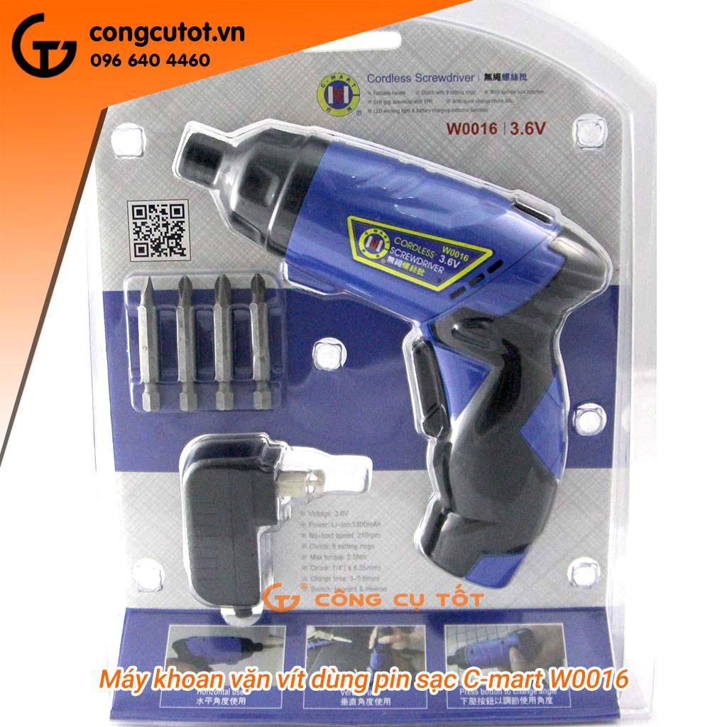 Máy vặn vít dùng pin sạc 3.6v c-mart w0016