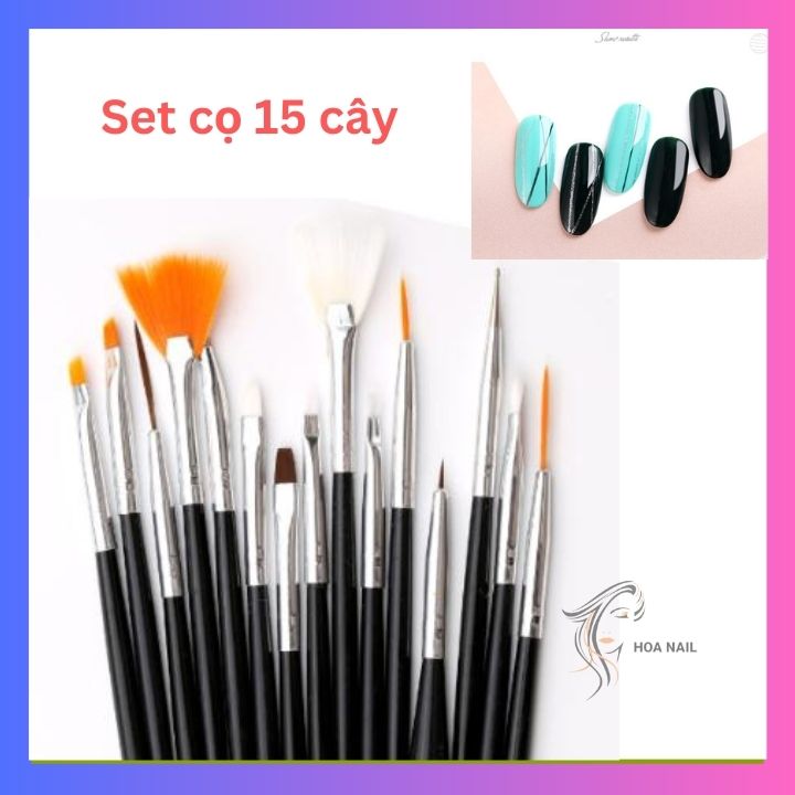 Set Cọ 15 cây trang trí móng tiện lợi