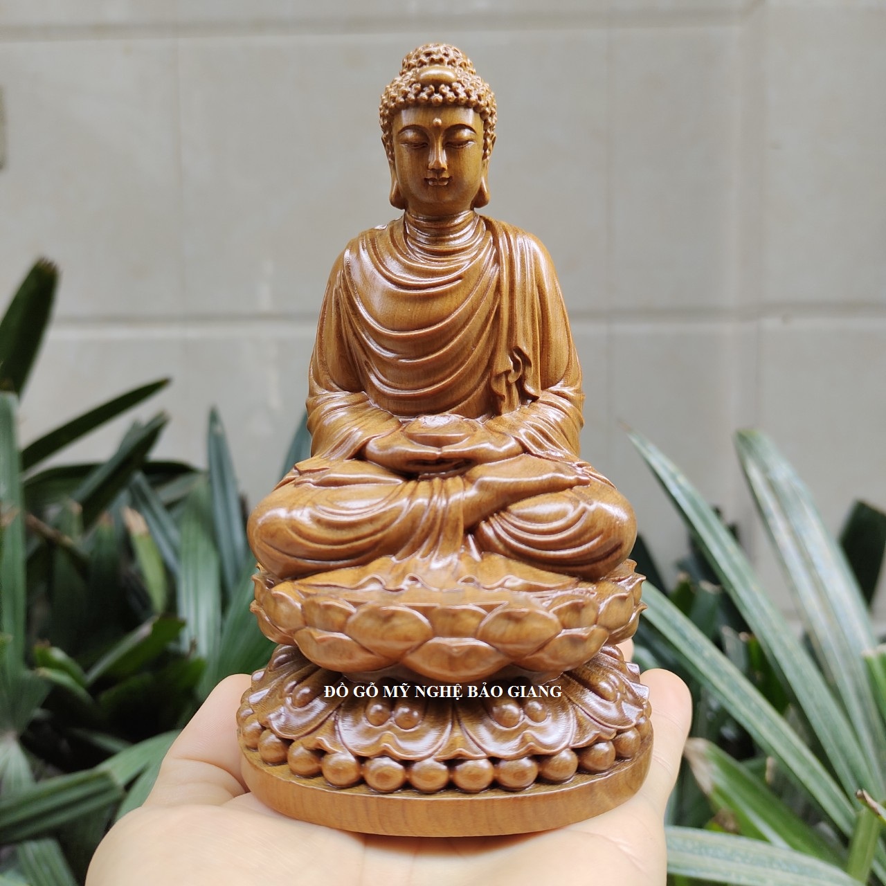 Tượng phật gỗ cao 35cm