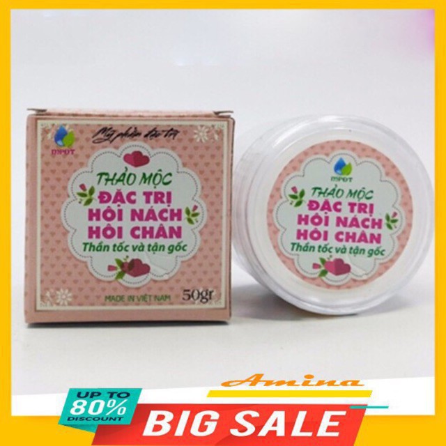 (COMBO 2 LỌ) Bột thảo mộc hôi nách hôi chân giảm tiết mồ hôi , khử mùi hôi khó chịu