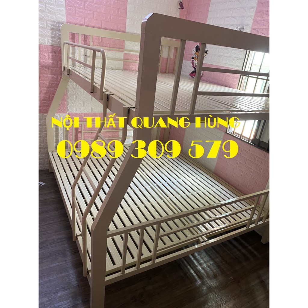 Giường sắt 2 tầng hộp vuông cao cấp tại xưởng hcm