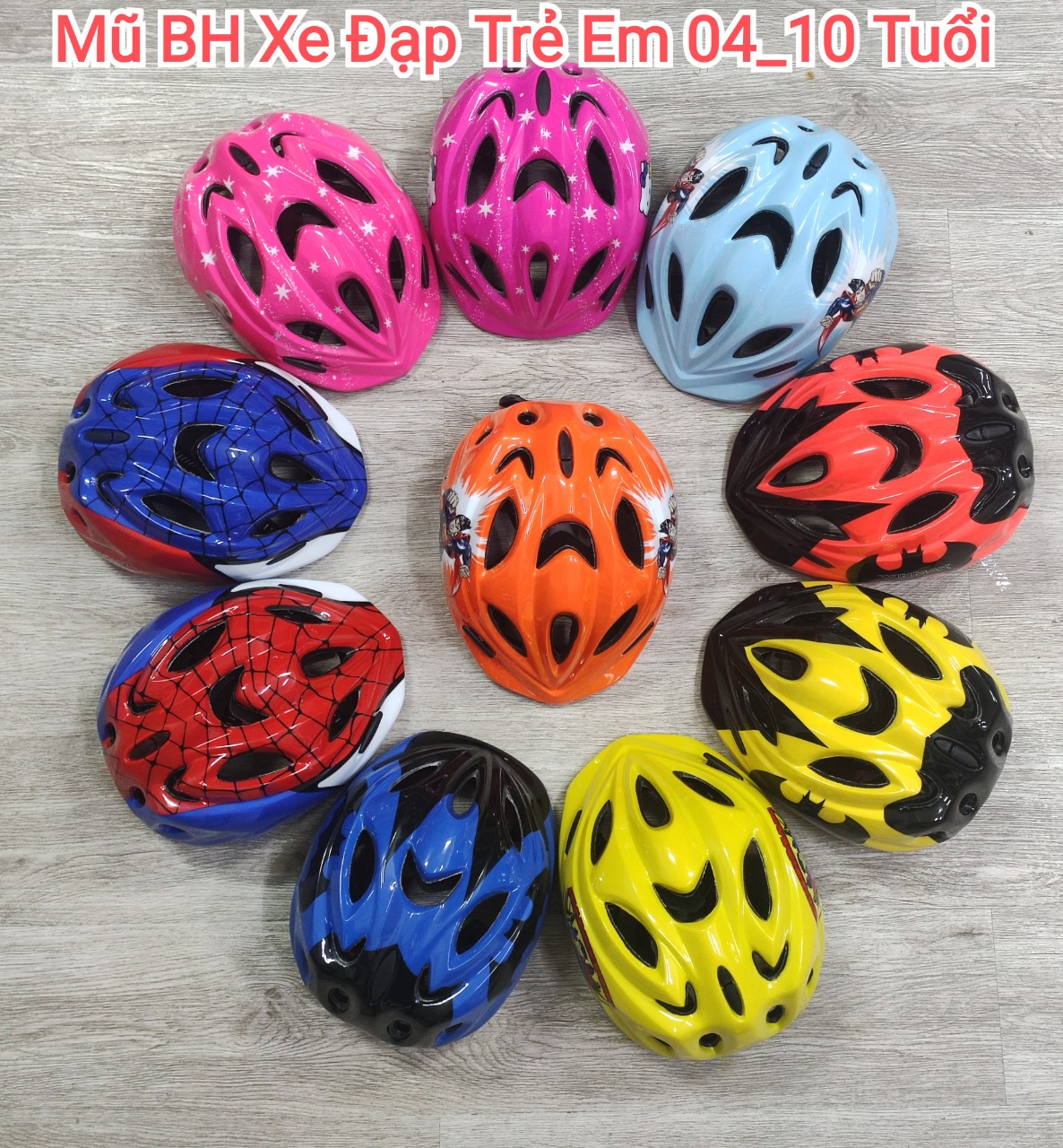 Mũ bảo hiểm xe đạp trẻ em từ 4 tuổi đến 10 tuổi