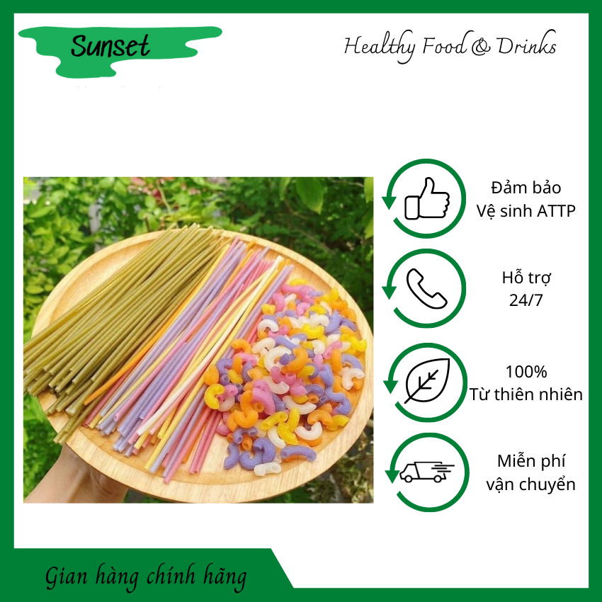 [EATCLEAN] Nui/Bánh Canh Rau Củ Sắc Màu 500Gr Ăn Kiêng Giảm Cân. Thực Dưỡng, Eatclean. Giàu Dinh Dưỡng, Ít Calo, Tốt cho Sức Khoẻ. Nui/Bánh Canh Rau Củ SUNSET SHOP