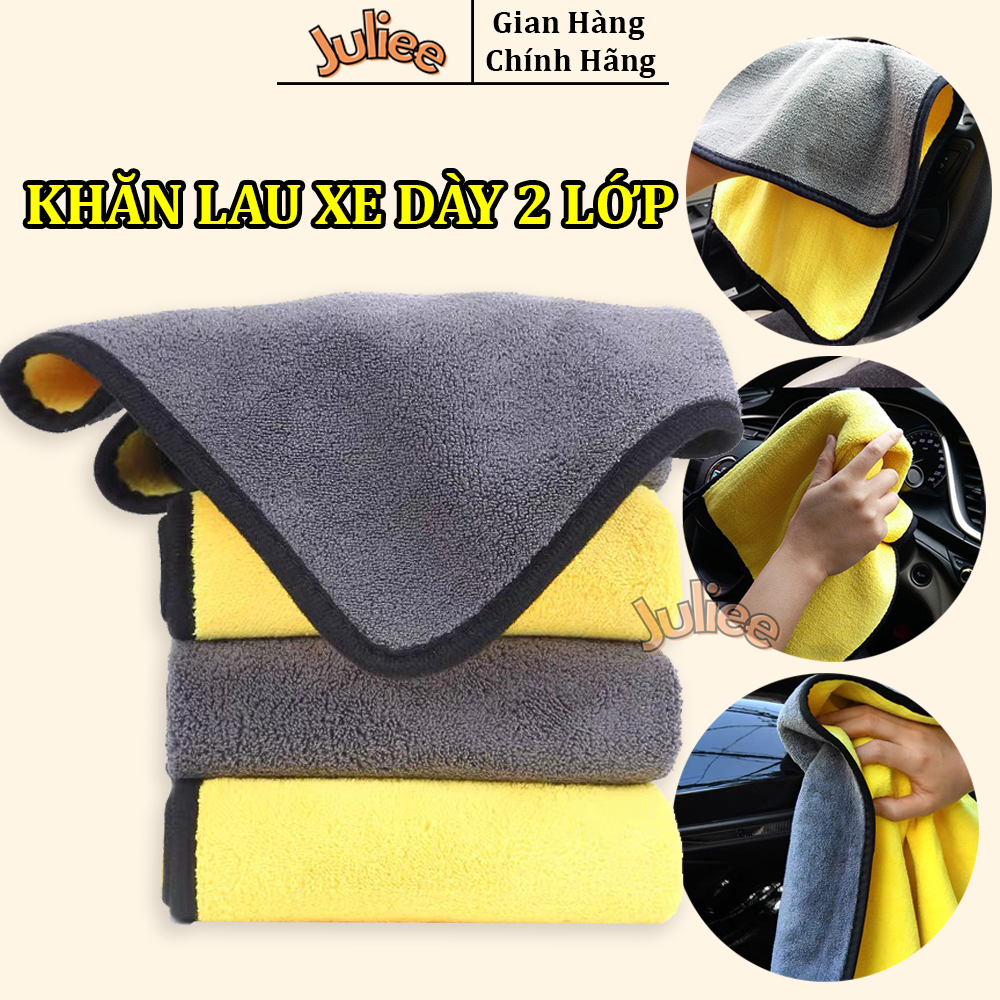 Khăn lau xe ô tô microfiber 30x30 - khăn lau xe máy, ô tô cao cấp, khăn lau kính siêu thấm, siêu mềm, khăn lau kính xe 2 mặt đa năng