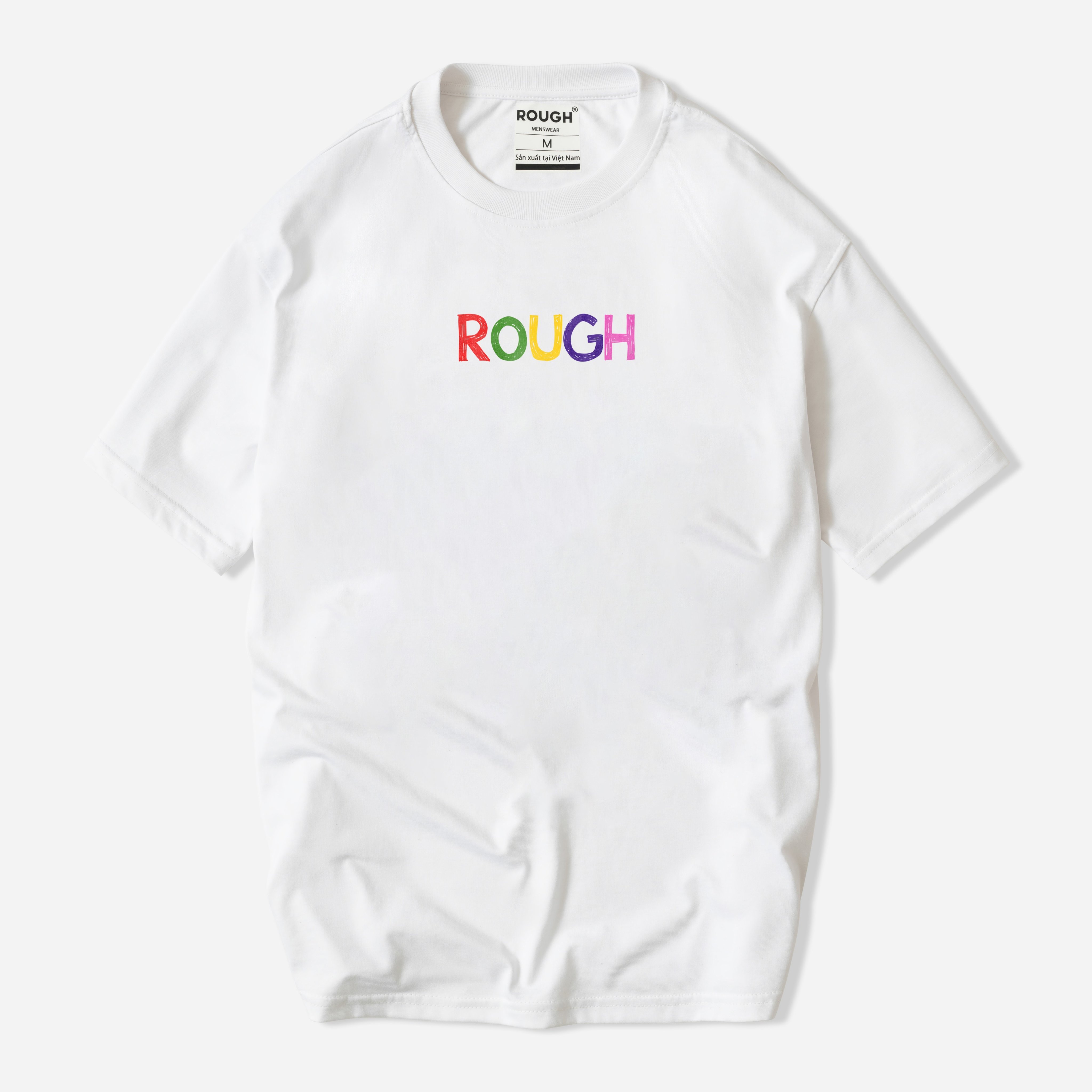 Áo Thun Rough Popular Logo Tee cotton 230gsm form rộng oversize
