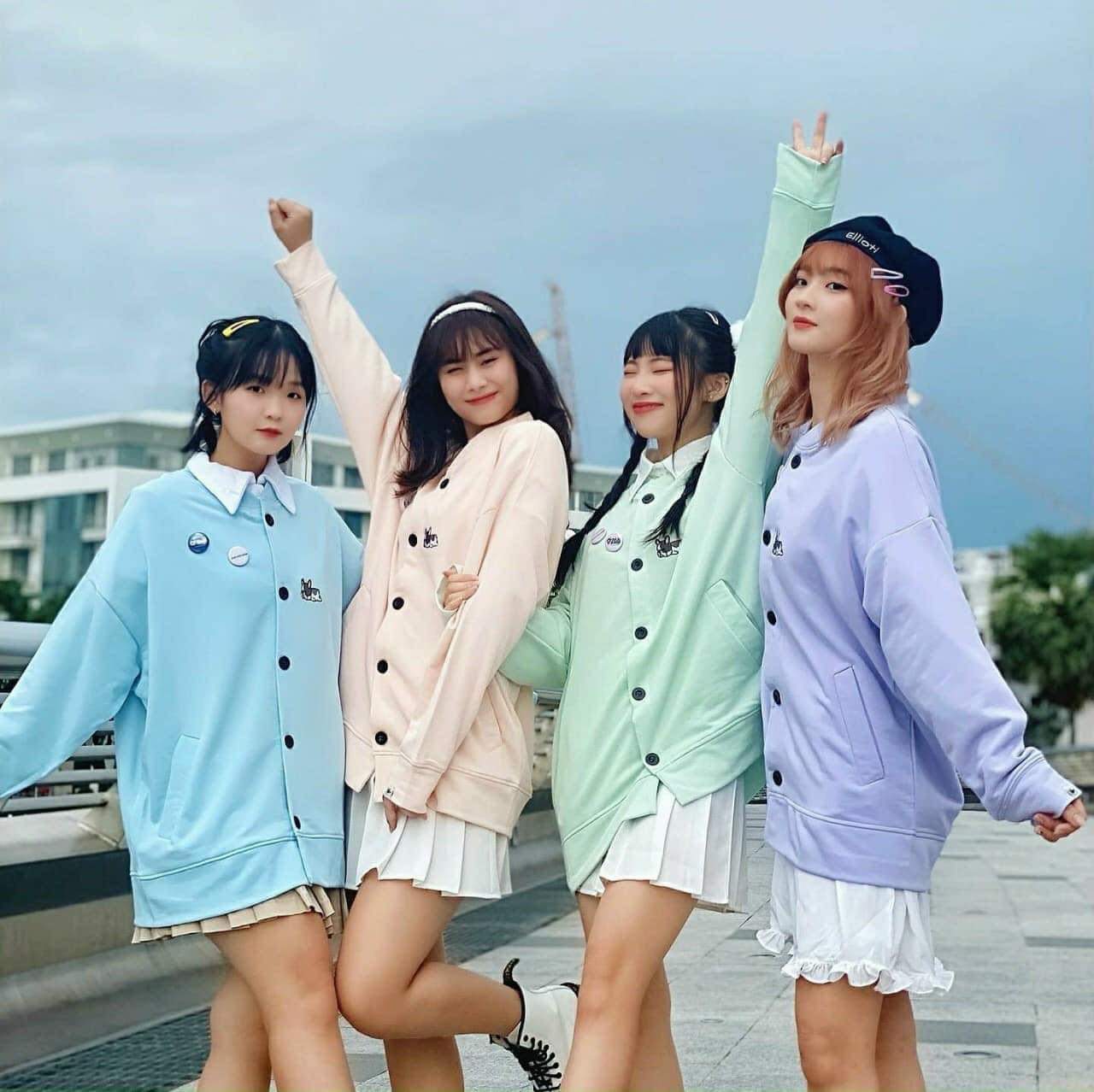 Áo khoác cadigan unisex in cún dễ thương