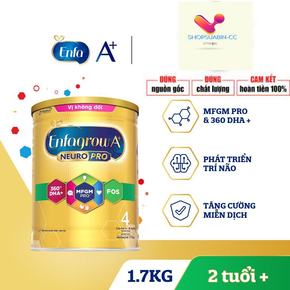 Sữa bột enfagrow a+ neuropro 4 vị không đổi - 1.7kg