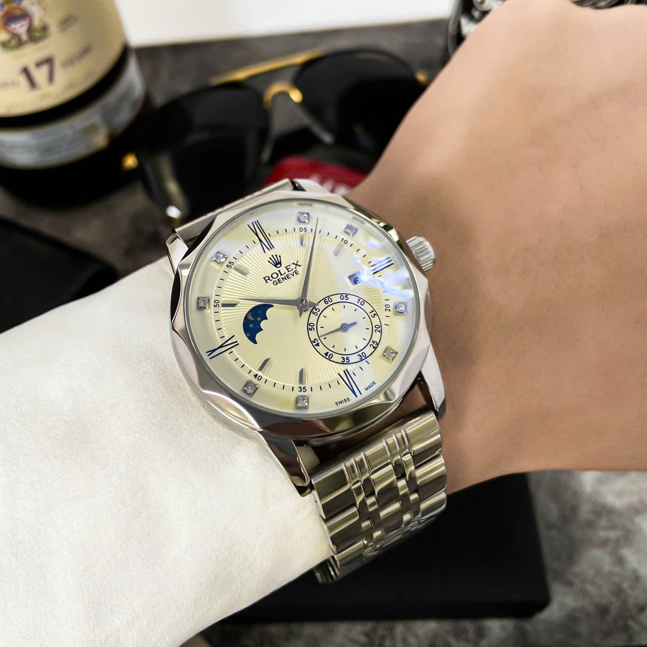 Đồng Hồ Cơ Nam Automatic RoIe-x-Geneve Bản Cao Cấp Sang Trọng Chống Nước Chống Xước Bảo Hành 24 Tháng