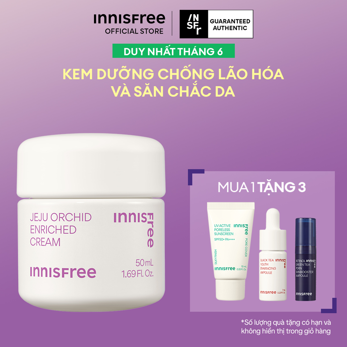Kem dưỡng da đa năng từ hoa lan Innisfree Jeju Orchid Enriched Cream 50ml
