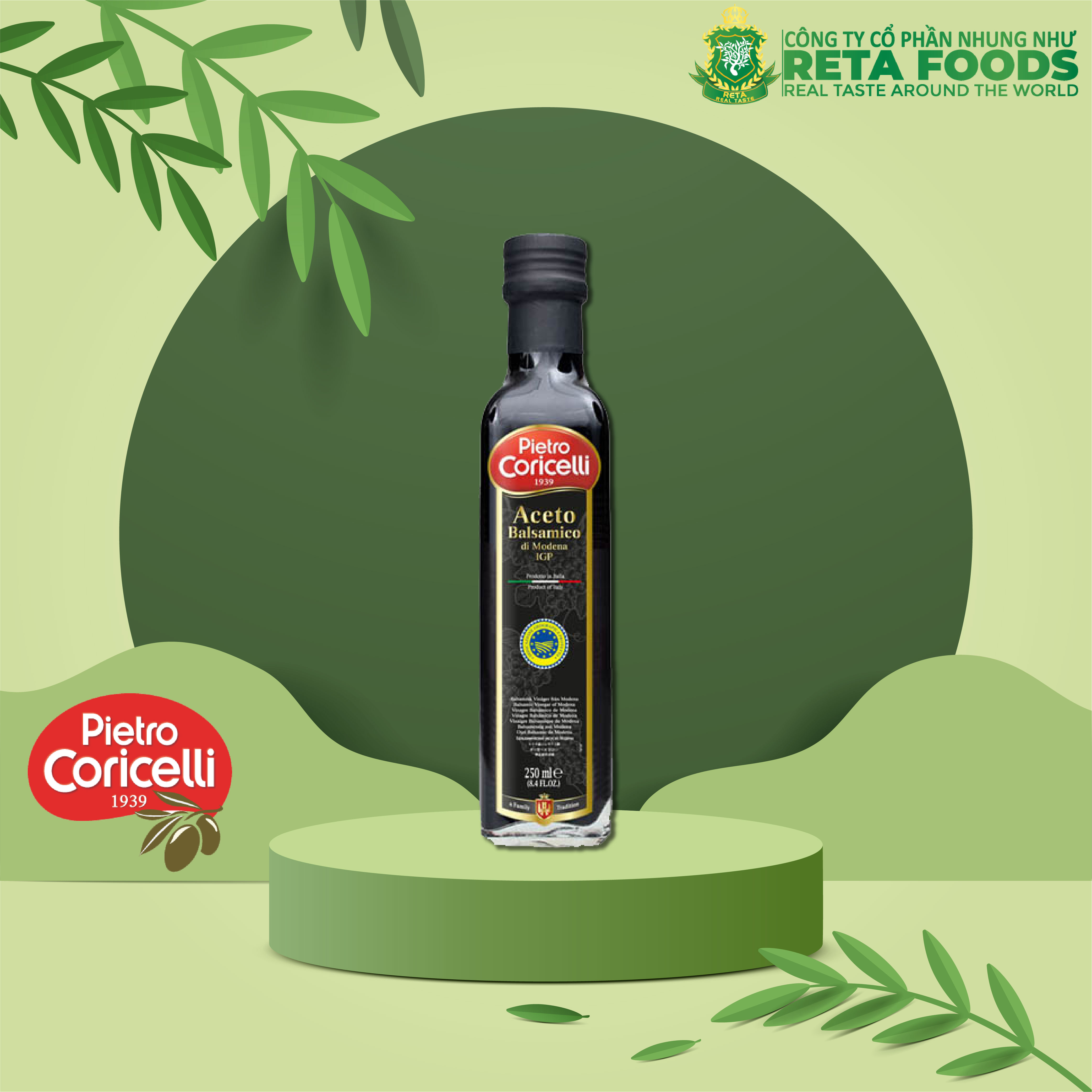 Giấm nho thơm Pietro Coricelli 250ml