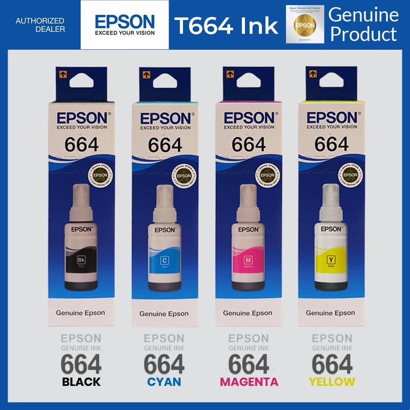 Epson 664 BK màu đen-cho epson l300/310/350/360/L1300 hàng bóc máy