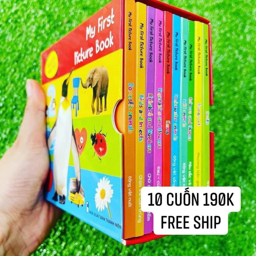 Bộ thẻ học bìa cứng, dày, bền, không thấm nước giúp bé nhận biết tgxq gồm 10 chủ đề hấp dẫn