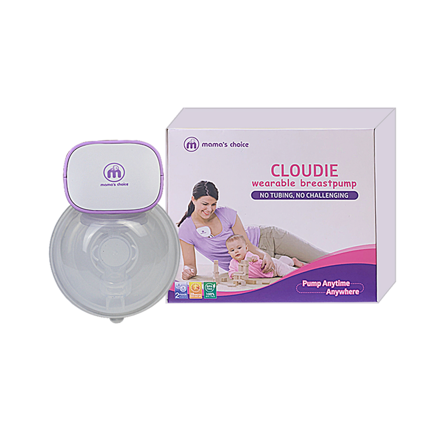 Máy Hút Sữa Không Dây Mamas Choice Cloudie Hút Sữa Mọi Lúc Mọi Nơi Bảo Hành 1 Đổi 1 Trong 12 Tháng - Sukem Shop