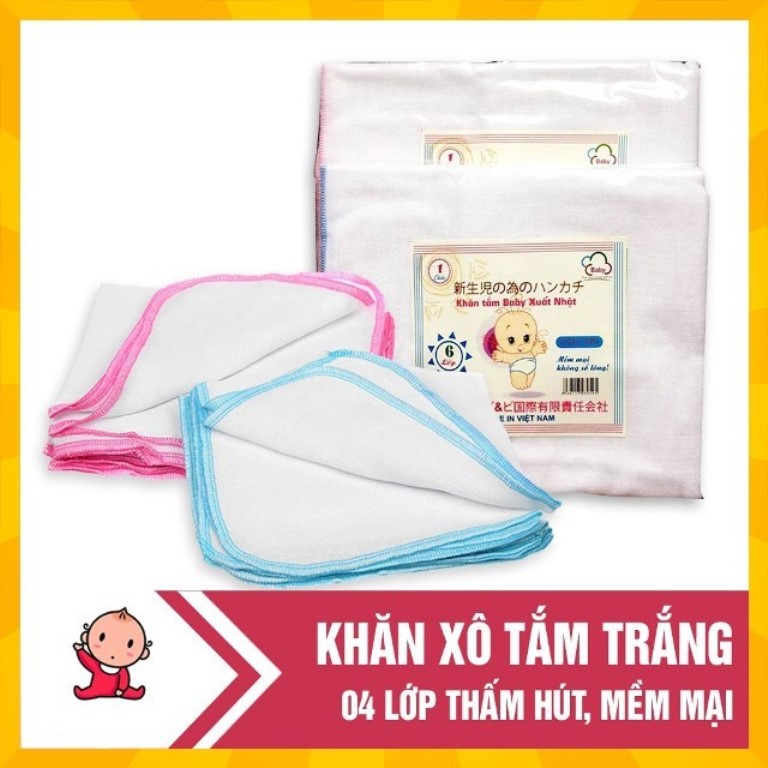 Khăn tắm xô 4 lớp trơn xuất nhật nam3