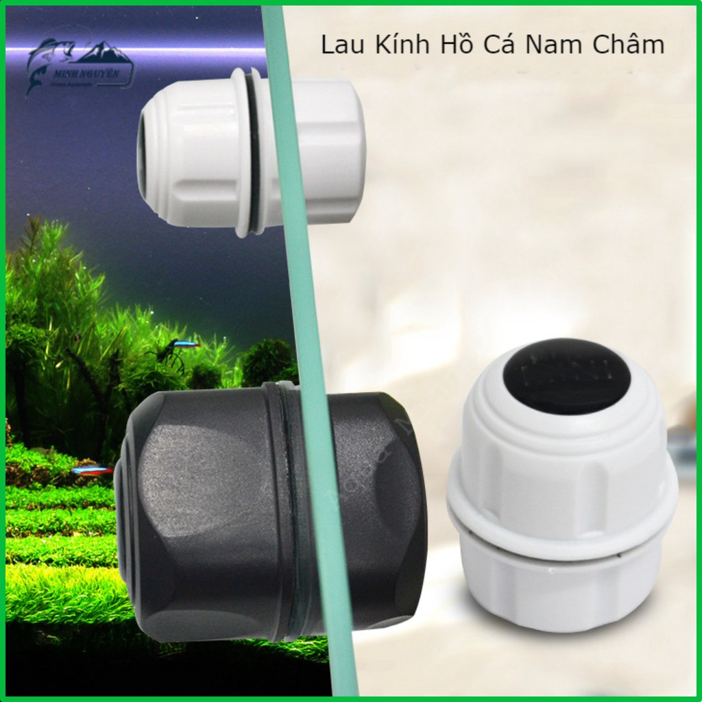 Lau Kính Hồ Cá Nam Châm - Hít Nam Châm Chà Hồ Cá - Dụng Cụ Cọ Bể Nam Châm Bể Cá Thủy Sinh(Đen)