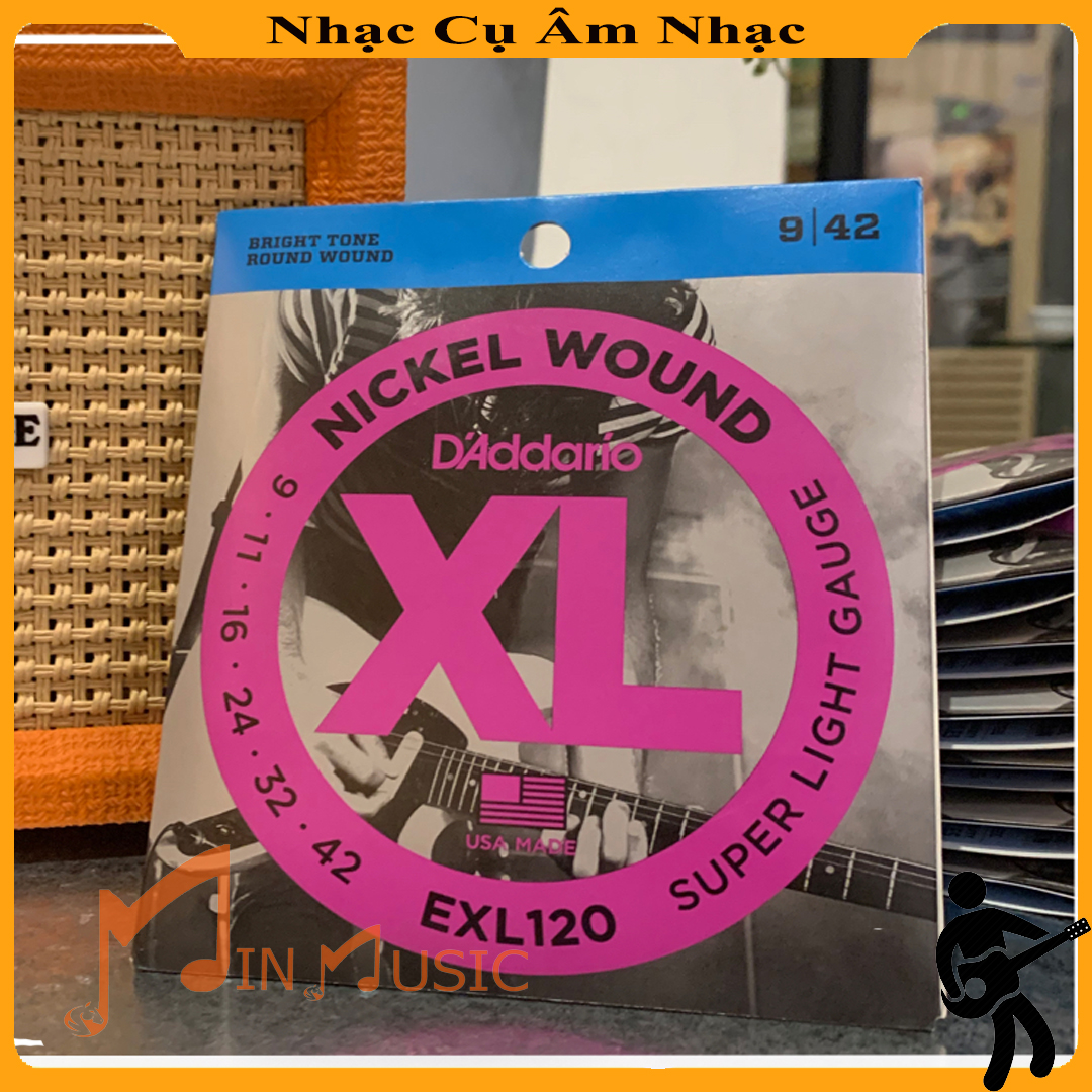 Dây Đàn Guitar Điện, Guitar Electric D'Addario EXL120 size 09