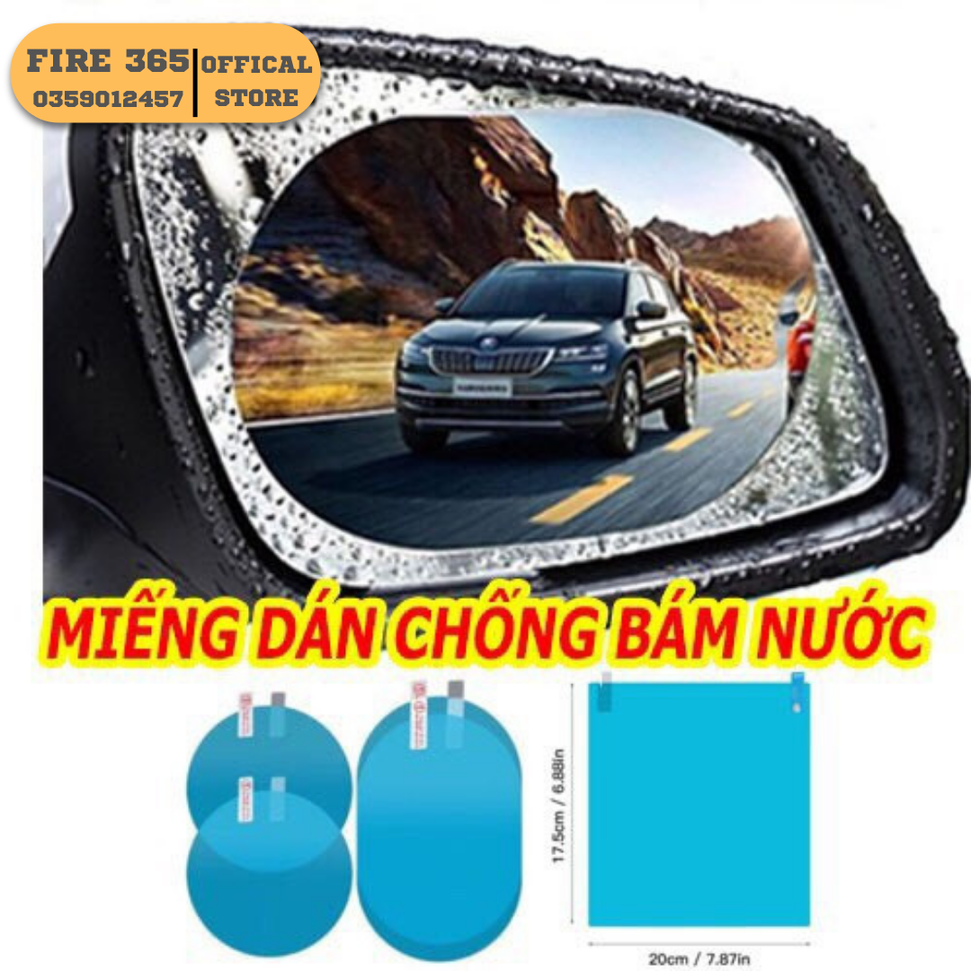2 Miếng Dán Nano Baseus Chống Bám Nước Gương Chiếu Hậu Ô Tô Xe Hơi Rainproof Film For Car [Kèm Video Thực Tế]