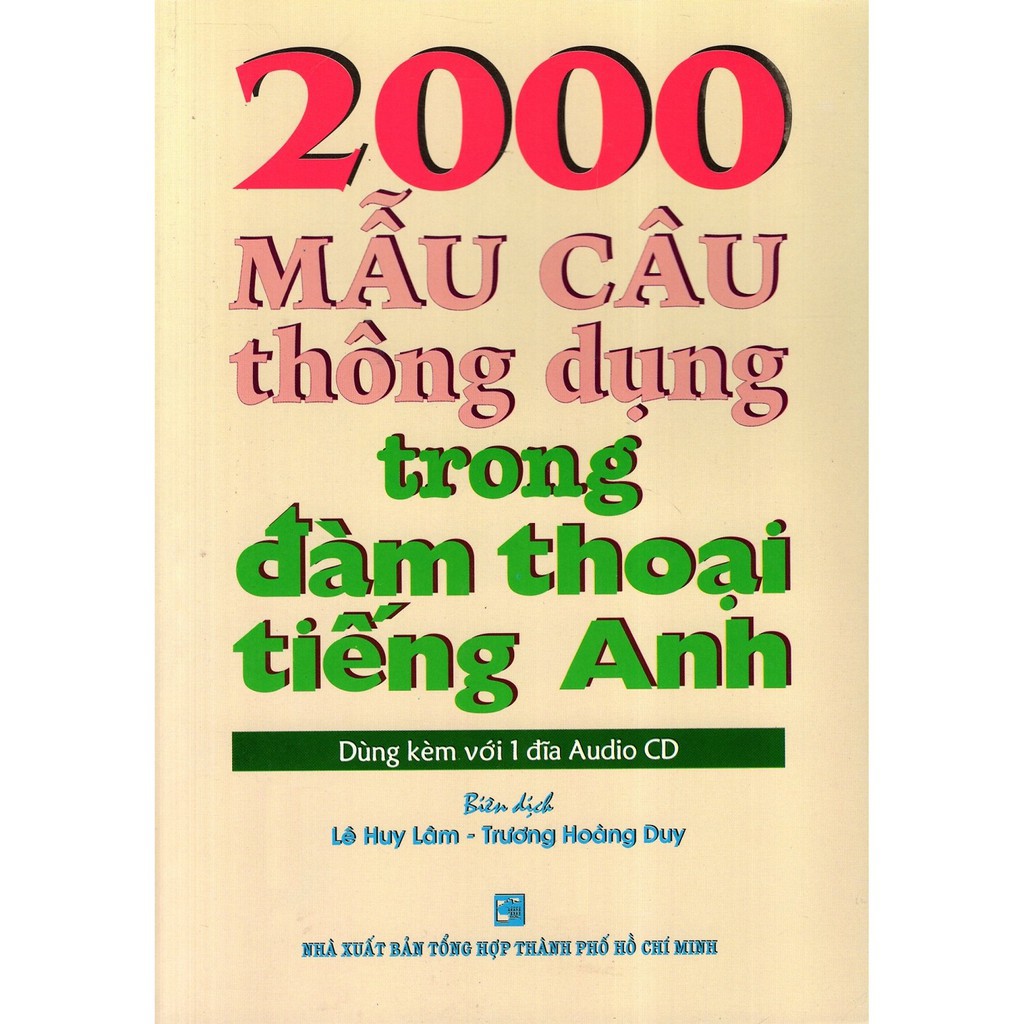 Ns minh tâm - sách - 2000 mẫu câu thông dụng trong đàm thoại tiếng anh - kèm cd
