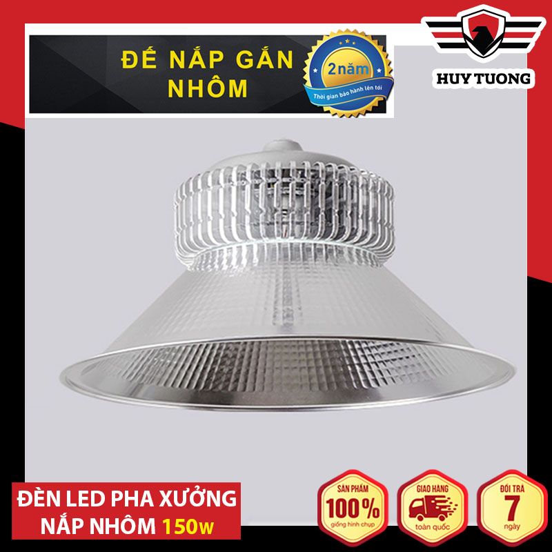 Đèn Led pha xưởng chụp đèn tròn ánh sáng trắng cao cấp - Huy Tưởng