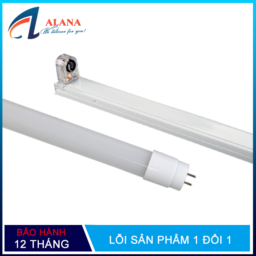 Bộ đèn tuýp led thủy tinh 20w + 1 máng đèn 1.2 mét
