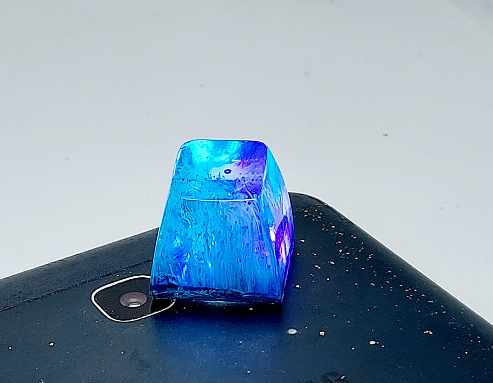 Keycap artisan SA R1 tone xanh dương trang trí bàn phím cơ gaming