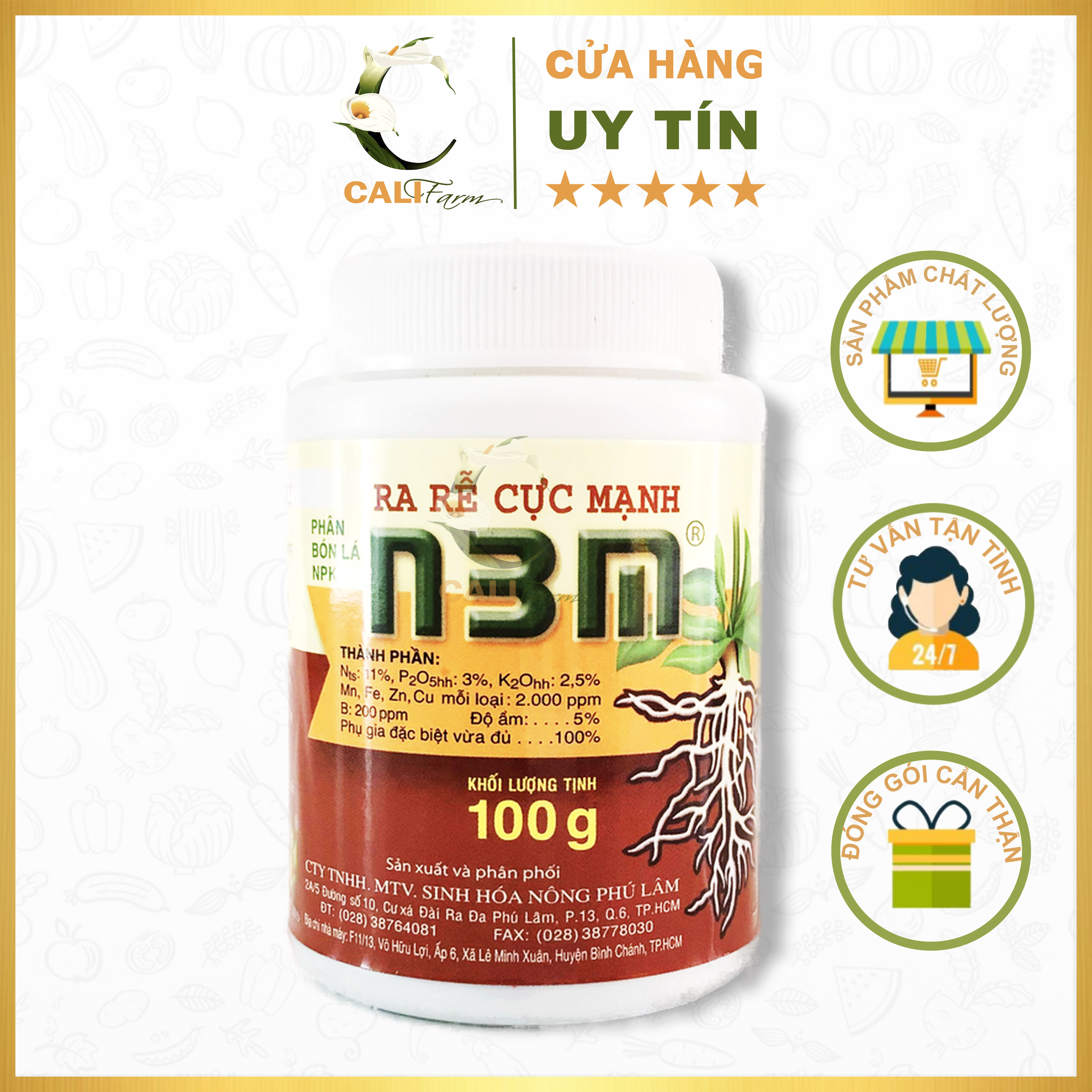 Phân bón lá Ra Rễ Cực Mạnh N3M - hộp 100g