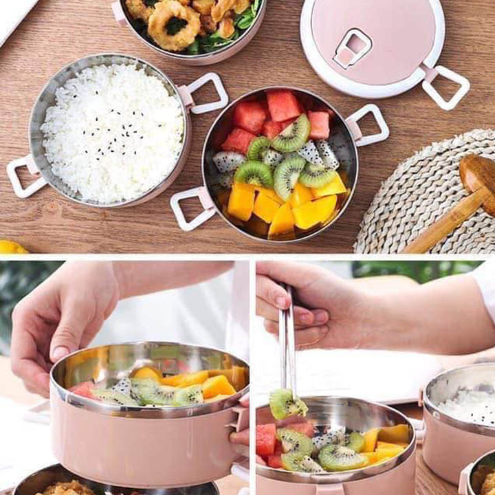 Cặp lồng giữ nhiệt lúa mạch 4 tầng