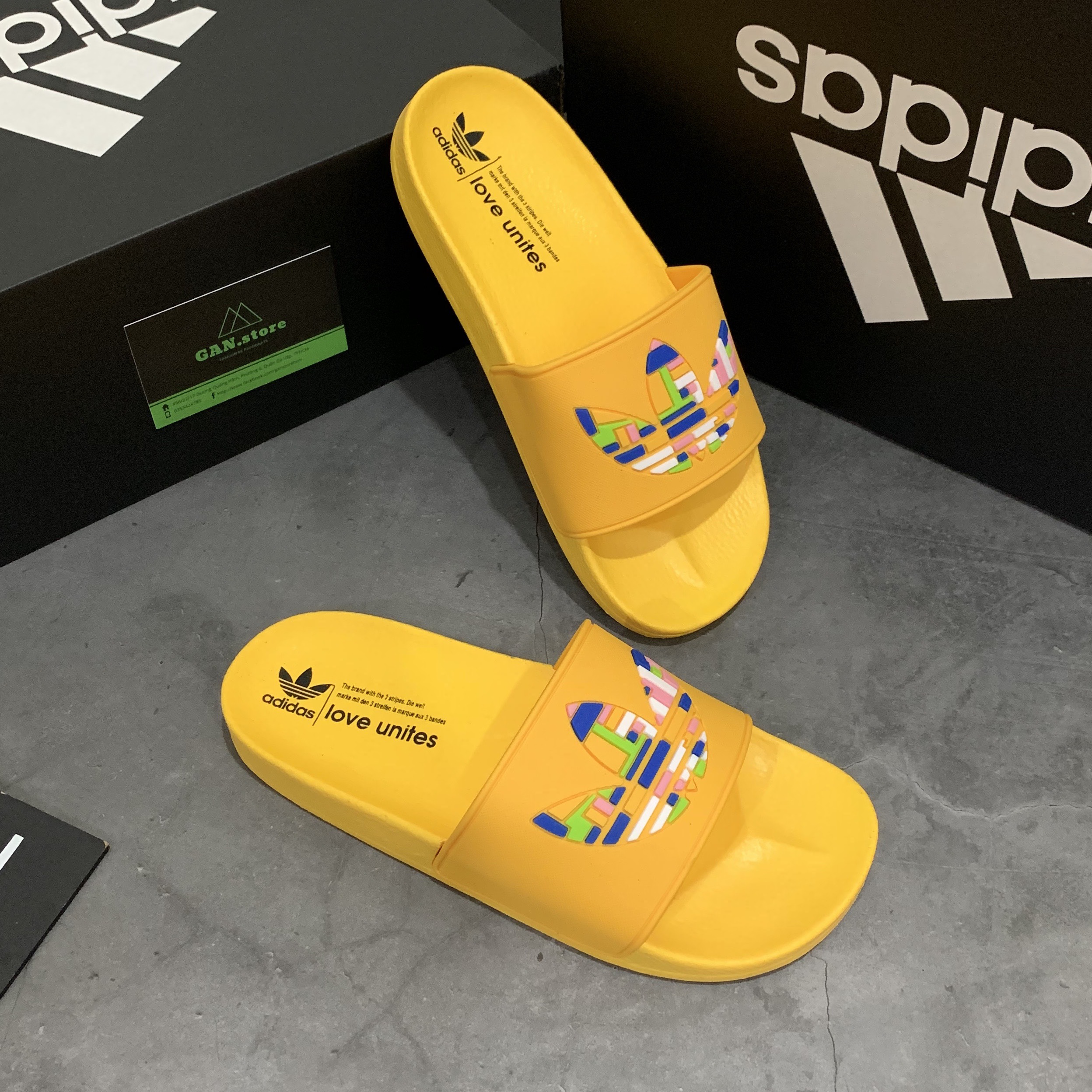 Dép Adidas Adilette Vàng - Dép bánh mì vàng