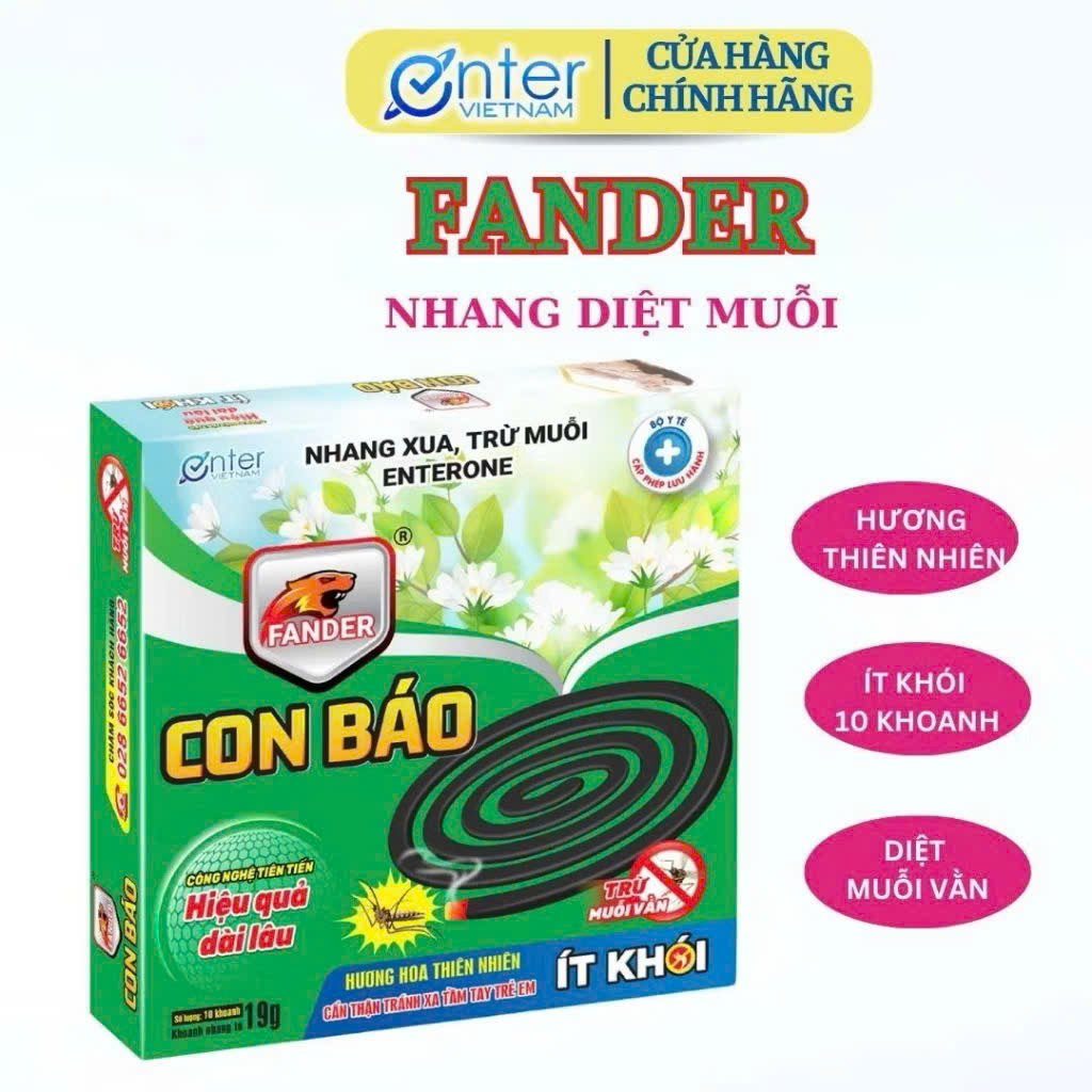   Hàng Chính Hãng  Nhang muỗi  Enterone Fander Con Báo 10 khoanh một hộp hương hoa thiên nhiên xua trừ muỗi an toàn hiệu quả 