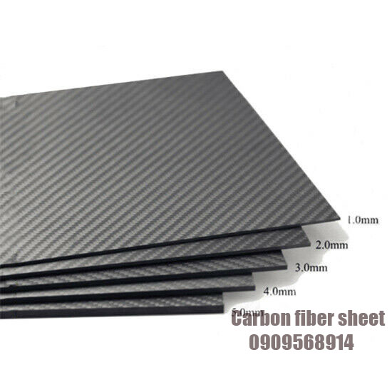 [HCM]Carbon fiber dạng tấm khổ 250x300x1mm-1.5x2x3mm