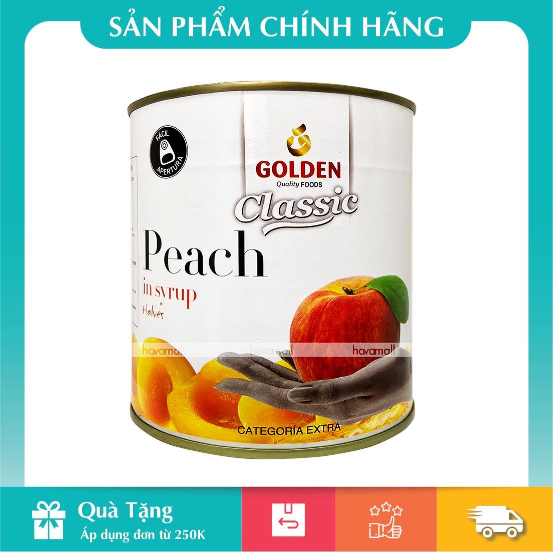 Sỉ - Thùng 6 Lon Đào Ngâm Đóng Lon Golden Classic