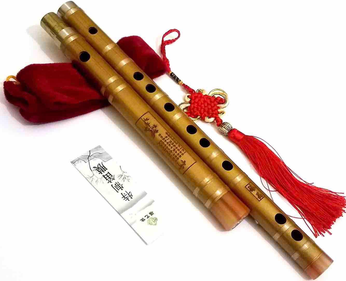 Sáo dizi màu vàng khớp inox cao cấp (tone đô, la, sol)