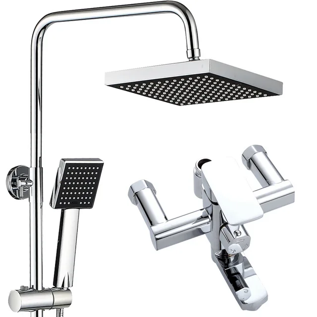 Bộ vòi hoa sen tắm nóng lạnh vuông CHÍNH HÃNG YAMATO SC12 - cây sen tắm nóng lạnh củ vuông đồng thau nặng 2,2kg, phù hợp với mọi không gian tắm