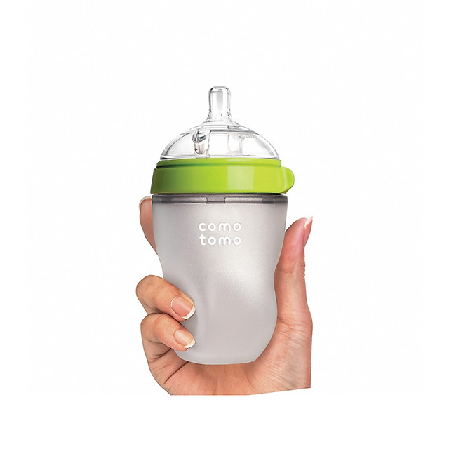 Bình Sữa Comotomo Silicone 250ml - Xanh - Không hộp bao bì