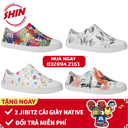 Giày Native Giày Native Họa Tiết Nhiều Mẫu Lựa Chọn Shinnative01 Tặng Thêm 2 Jibitz Native