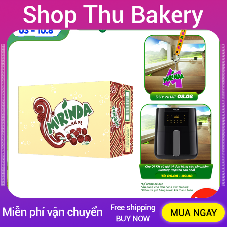 Thùng 24 Chai Nước Giải Khát Mirinda Xá Xị (390ml / Chai) DTK1085814 - Shop Thu Bakery - 24 bottles of Mirinda Xa Xa Xa Xa (390ml / bottle)