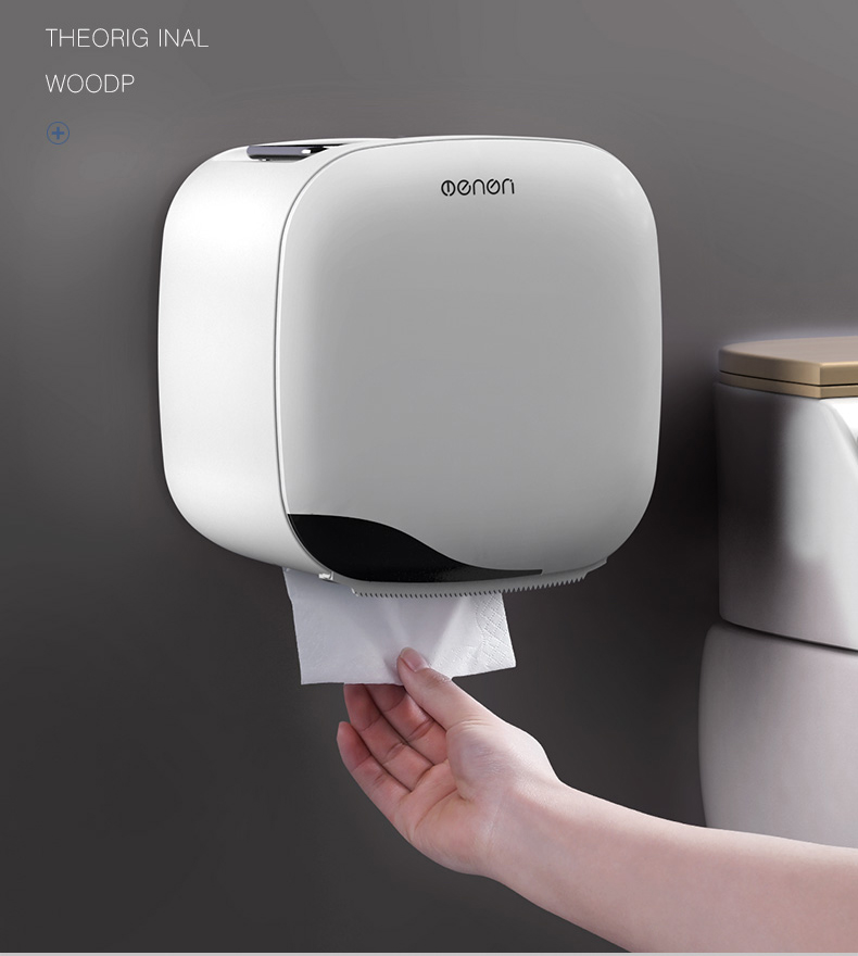 Hộp đựng giấy dán tường nhựa ABS an toàn, có 2 ngăn để tiện dụng - Hộp đựng giấy kháng khuẩn đa năng lắp đặt linh hoạt nhà ăn, nhà bếp bảo đảm sức khỏe - Bảo hành 1 đổi 1