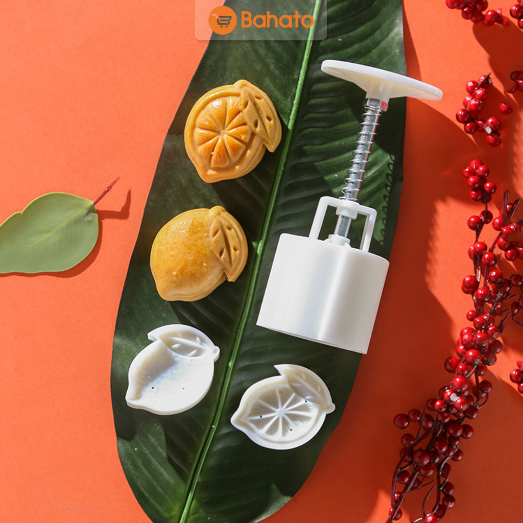 Khuôn trung thu lò xo 50g 2 mặt trái chanh
