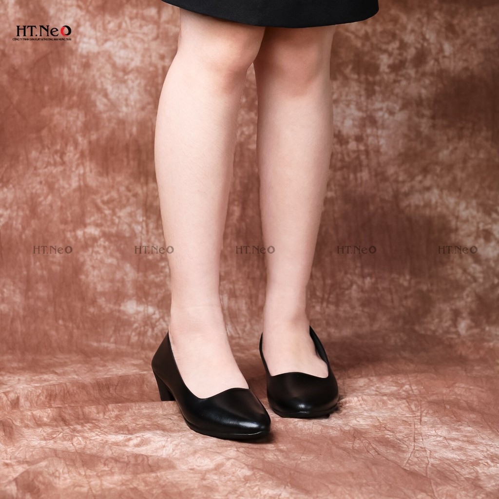 Giày nữ - giày cao gót nữ 3p HT. NEO (5) 100 da bò đế cao su non dễ đi chiều cao gót 3cm kiểu dáng tinh tế CS153 7