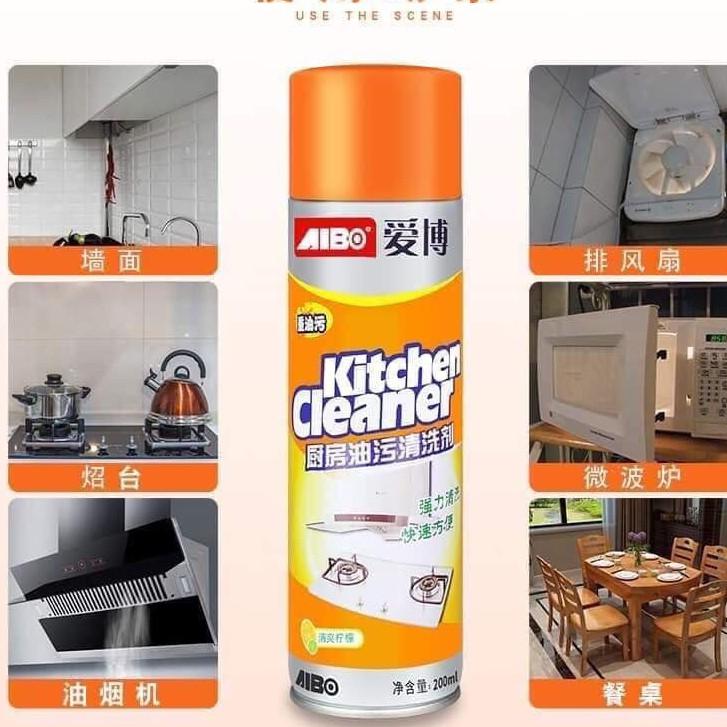 XẢ KHO - Chai xịt bọt tuyết tẩy rửa nhà bếp sạch sẽ, sáng bóng Kitchen Cleaner, Bình xịt tẩy đa năng nhà bếp siêu sach, Chai xit bot tuyet tay rua nha bep sach se, sang bong, Binh xit tay da nang nha bep sieu sach
