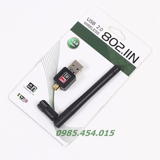 USB Wifi có Anten bắt sóng Wifi siêu khỏe_dùng cho Laptop và PC