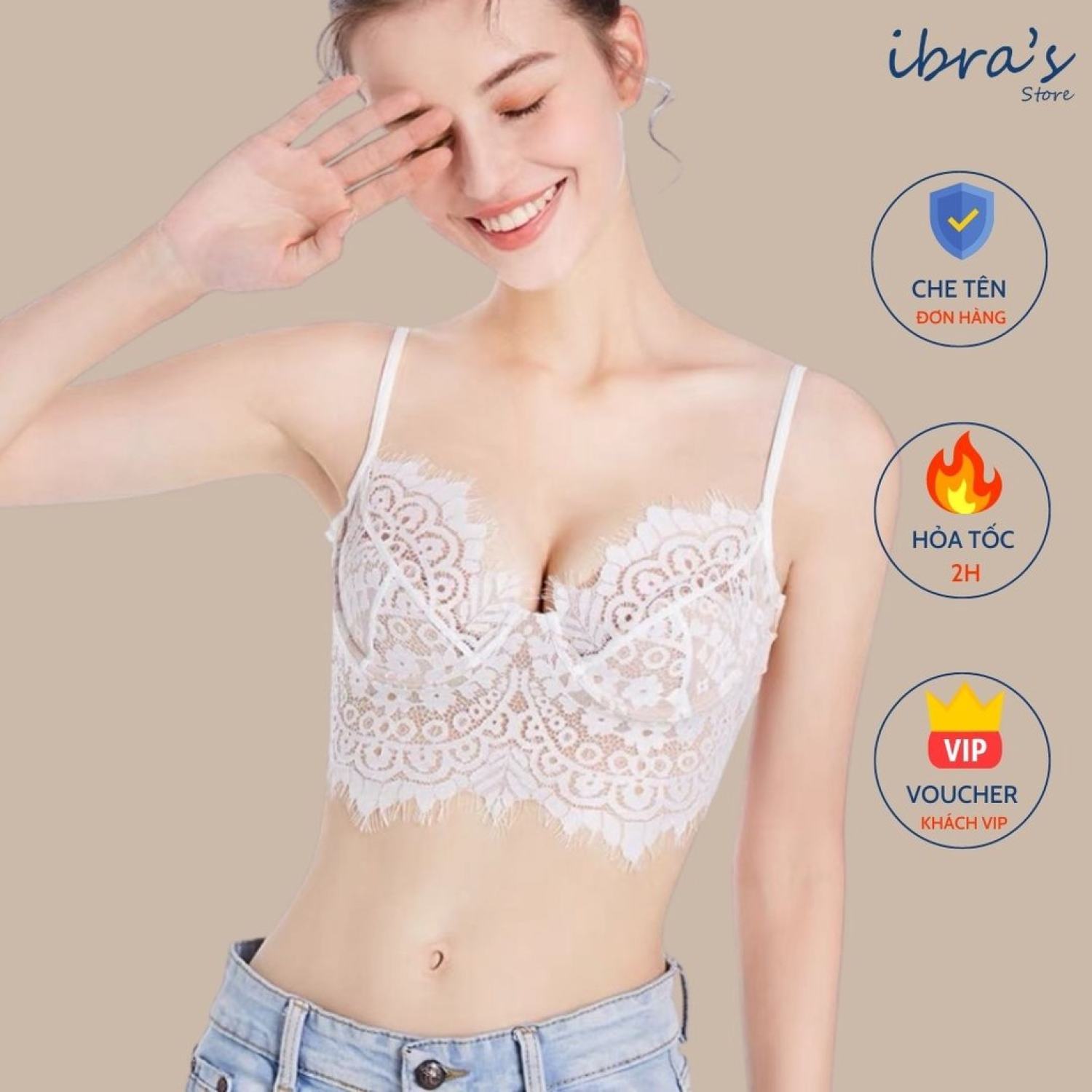 Bralette iBra's ren có mút nâng gọng đệm mỏng sexy, Áo lót ngực nữ gợi cảm A11