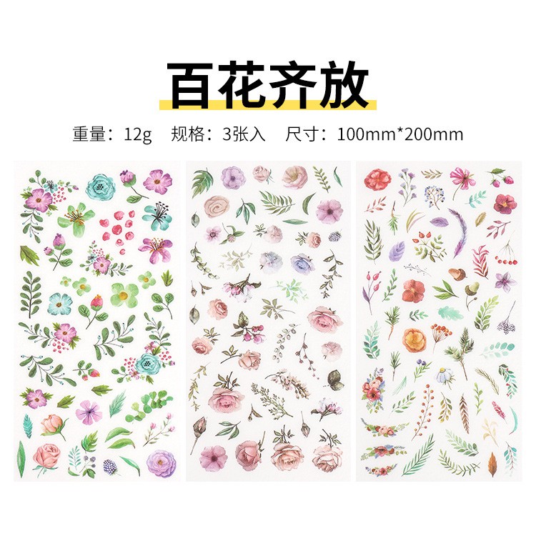 Set 3 sticker painting nhiều mẫu đa phong cách phụ kiện trang trí DecorMe