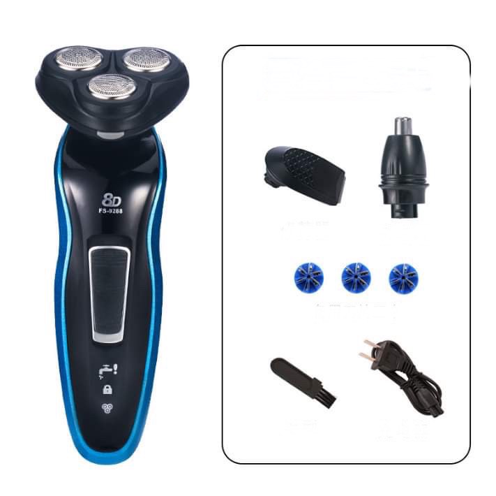 Máy cạo râu xiaomi 8d shaver -máy cạo râu min- đa chức năng - tặng kèm 3 lưỡi dao