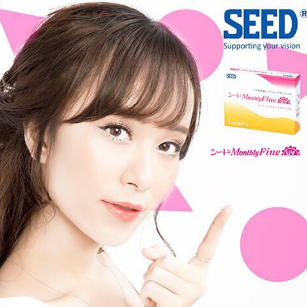 Kính áp tròng 1 tháng không màu Seed- Nhật Bản chất lượng đảm bảo an toàn đến sức khỏe người sử dụng cam kết hàng đúng mô tả