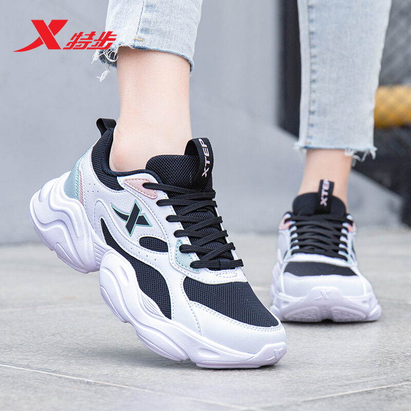 Giày Nữ Xtep Giày Thể Thao Giày Chunky Sneaker Nữ Giày Chạy Bộ Thoáng Khí Mặt Lưới Mẫu Mỏng Mùa Hè Giày Trắng Cửa Hàng Flagship Chính Thức