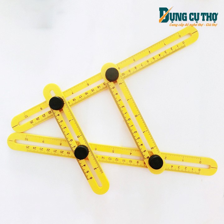 Thước chép hình nhựa vàng , thước cữ khoan ống nước , thước định vui lỗ khoét ...