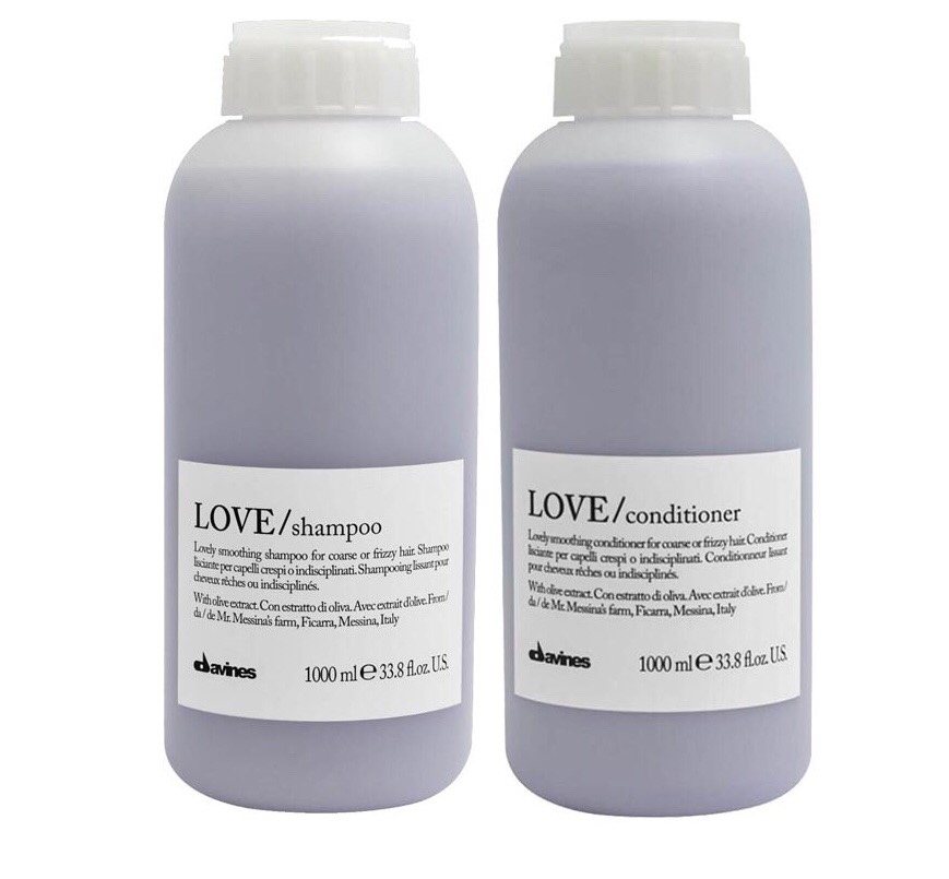 Combo dầu gội xả suôn mượt Davines Love Smoothing 1000mlx2