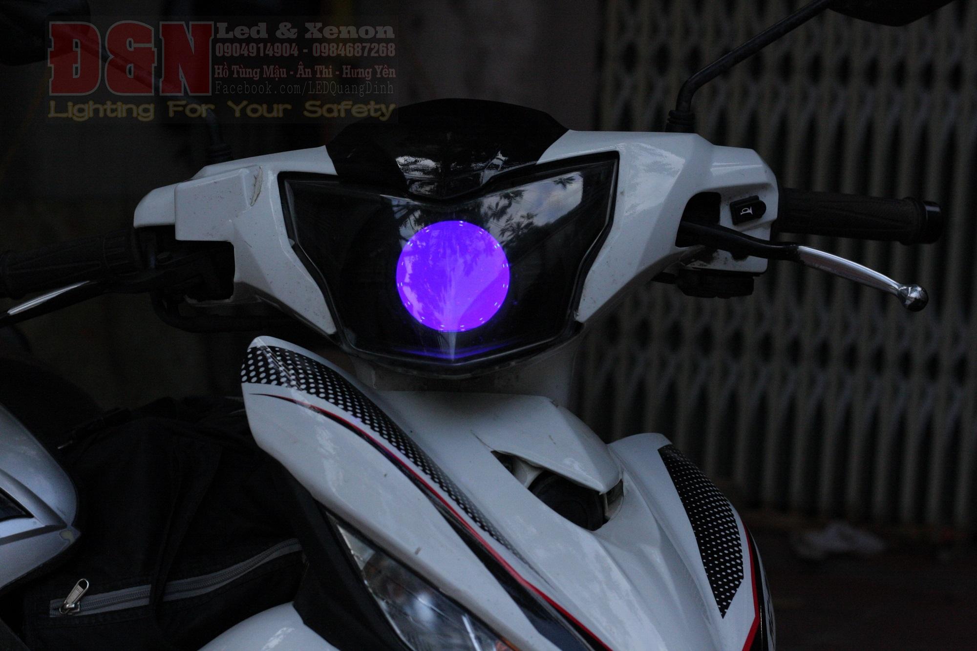 Bi Cầu Xenon Hella V5.0 Lens Xanh Tím Cho Exciter 135cc (Full Chóa Đèn)