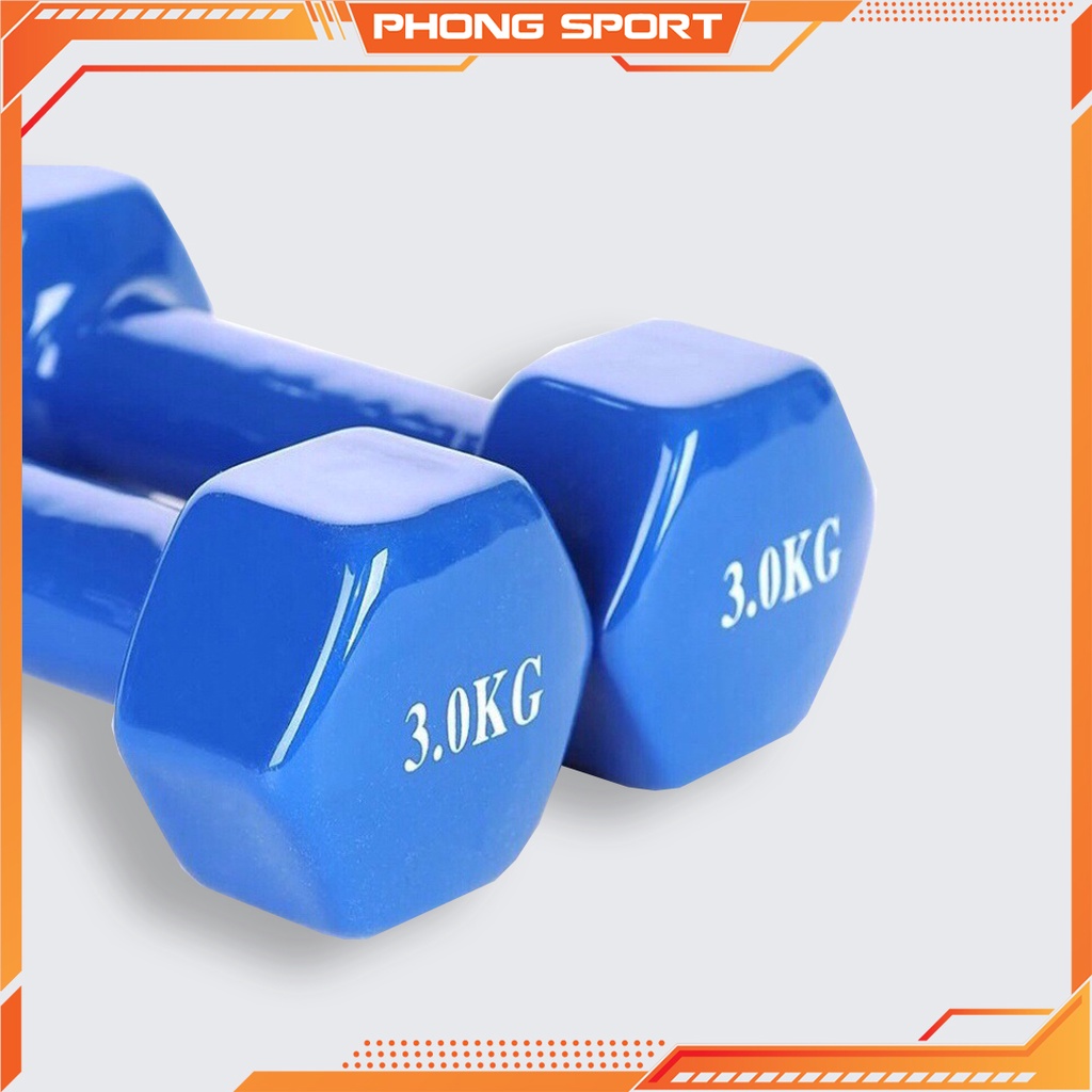 Tạ tay lõi sắt bọc cao su 3kg-4kg